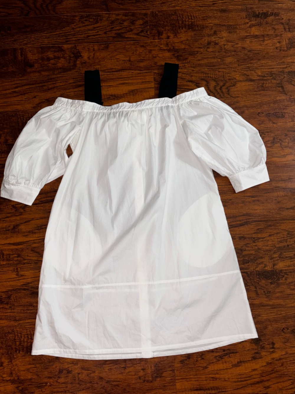 Anthropologie NWT Plenty by Tracy Reese Off Shoulder White Tie-Front Midi Dress - Picture 9 of 9